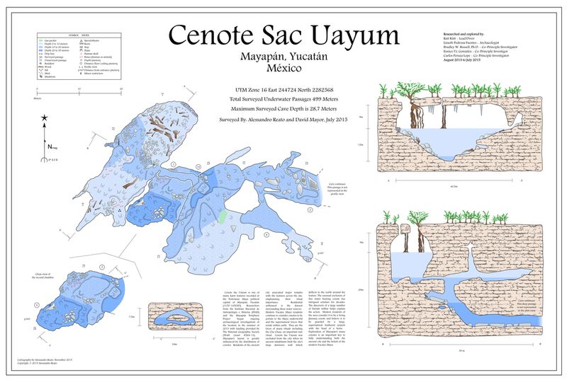 Cenote Sac Uayum map