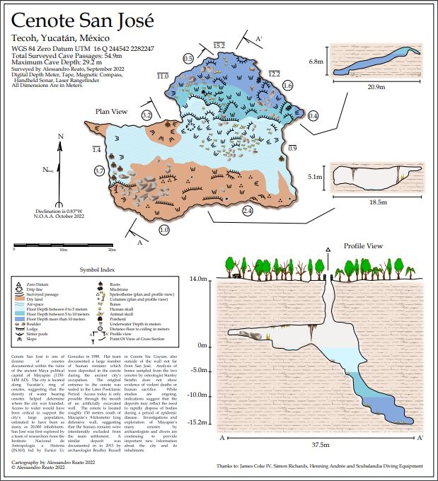 Cenote Sac Uayum map